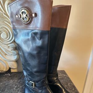 Michael Kors Two-Tone Leather Boots